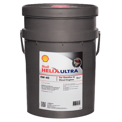 Моторное масло SHELL 0W40 HELIX ULTRA, 20л (SHELL: SHELL 0W40 HELIX ULTRA20)